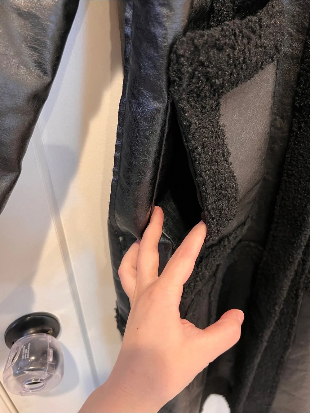 NWOT Hutch Ozzie Faux Leather and Sherpa Jacket - Picture 4 of 9